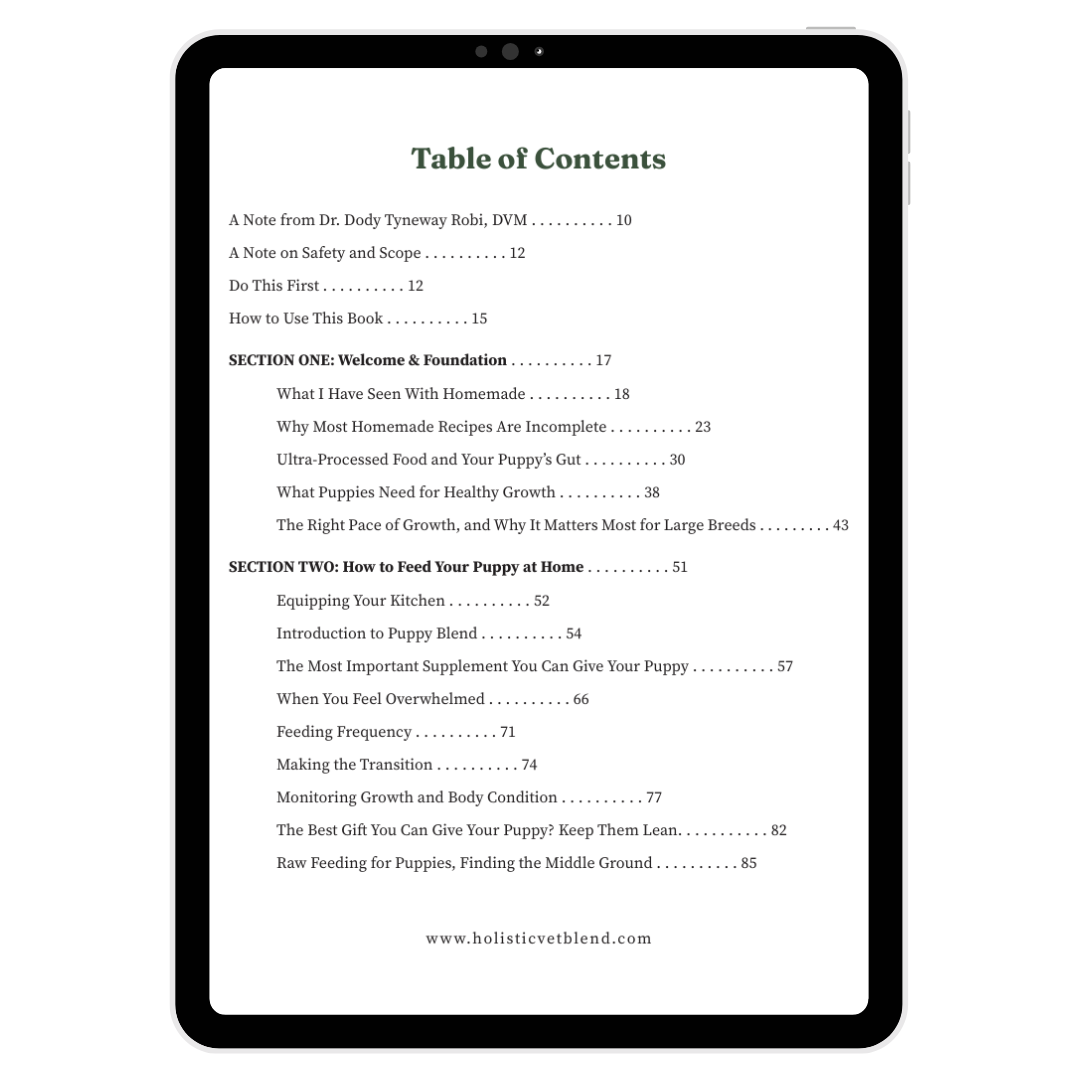 PDF Digital Download - The Holistic Puppy Healthy Start Guide and Cookbook-Holistic Vet Blend-