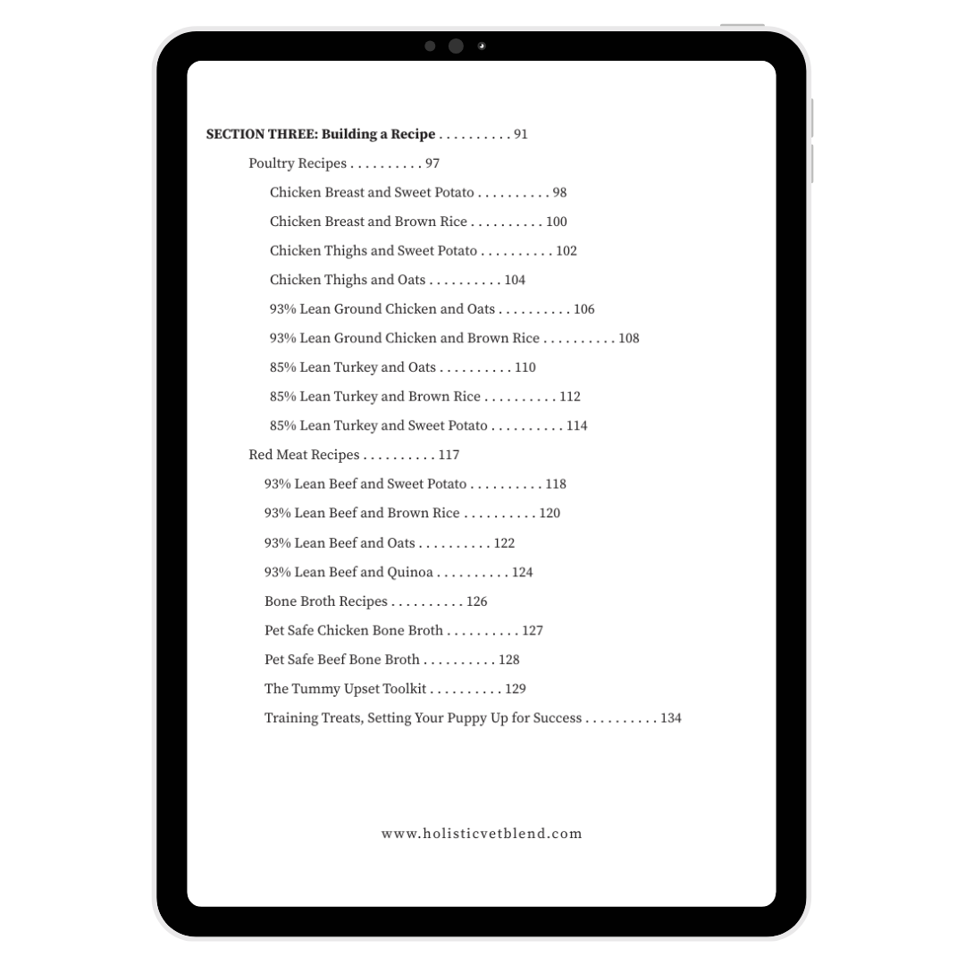 PDF Digital Download - The Holistic Puppy Healthy Start Guide and Cookbook-Holistic Vet Blend-