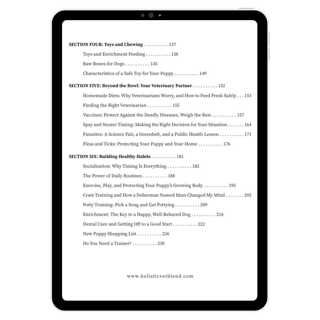 PDF Digital Download - The Holistic Puppy Healthy Start Guide and Cookbook-Holistic Vet Blend-